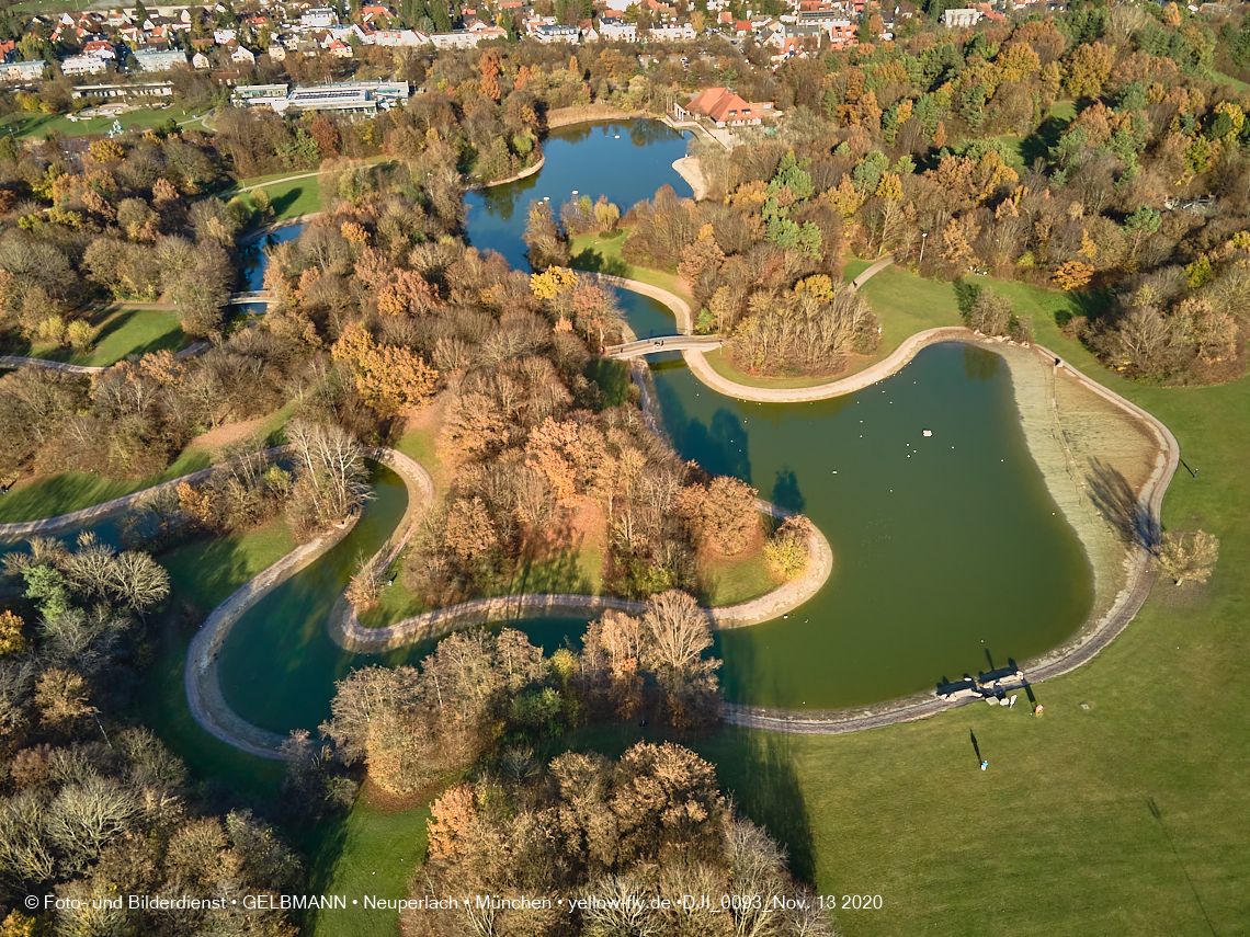 13.11.2020 - der Ostpark mit See und Biergarten in Neuperlach